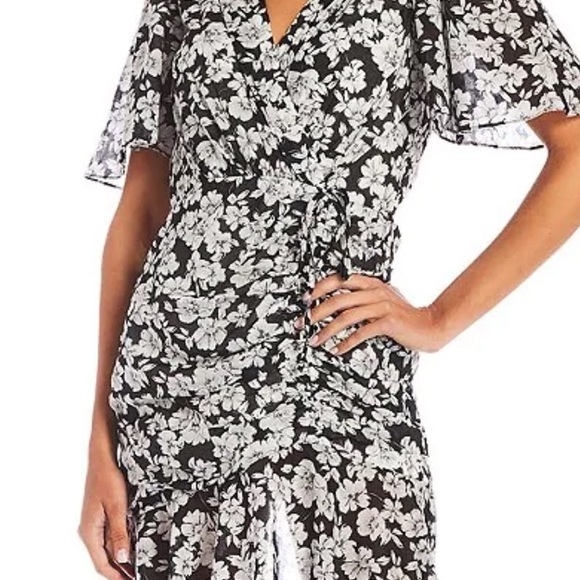 NWT Alex Marie “Suzy” Black Floral Cinched Waist Dress – 100% Cotton – Size 10 - Picture 11 of 16